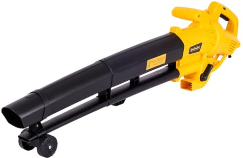TOUGH MASTER Leaf Blower 3 in 1, 3000W Garden Vacuum & Mulcher with Large 45 Litres Collection Bag Wheels 10 Meters Cable Lightweight Design for Clear Gardens, Patios, Gutters, Driveways & More