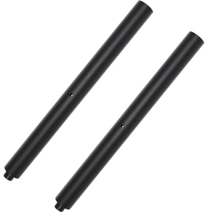 DAGCUXIN Supporto per asta per altoparlante, asta per subwoofer, asta per altoparlante estesa da 40,6 cm, con asta per altoparlante da 35 mm e M20 (2 confezioni nero)