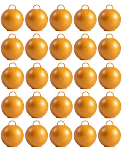 Gold Round Bubble Balloon Weights - Pack of 25
