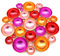 XXL Teelichthalter Metall Vintage für 21 Teelichter Gold Deko Rot Pink Rosa Orange Extra-groß Ø 40cm 50748-40