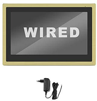 ZKLGS Video Doorbell Wireless, Wired Video Intercom Monitor 10-inch Touch Screen Supports AHD Doorbell Outdoor Camera Connection Motion Detection Record for Home Security(Wired Gold)