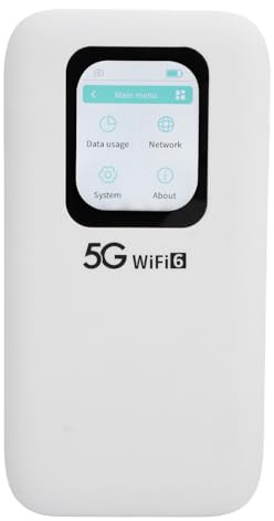YUEHISY Punto de Acceso móvil 5G, Router WiFi 6 de Alta Velocidad de 2,77 Gbps con Ranura para Tarjeta Nano SIM, Compatible con 16 Dispositivos, Dispositivo WiFi para Viajar