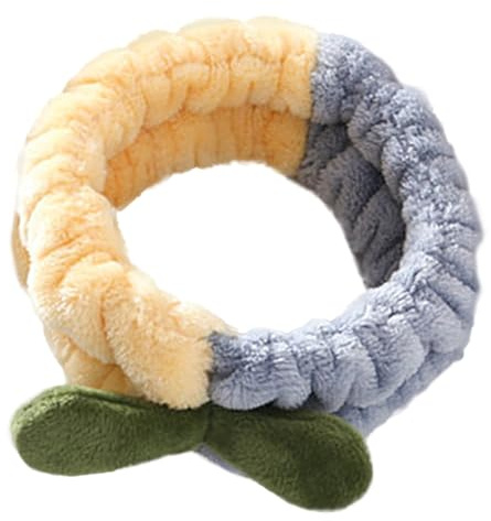 Ciieeo Bandeau de Lavage Visage Bandeau de Bain Mignon en Peluche et Confortable pour Femmes pour Routine de Soins Peau