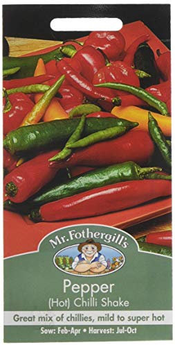 Mr Fothergill's 17709 Vegetable Seeds, Pepper (Hot) Chilli Shake, Mixed