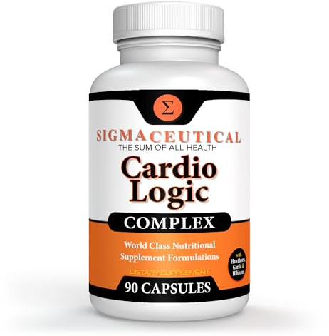 Sigmaceutical Hawthorn Extract Supplement, Olive Leaf Supplement, Garlic Extract Supplement & Hibiscus Supplement - 90 Capsules