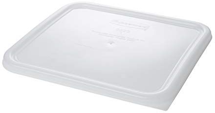 Rubbermaid Commercial Products Plastic Food Storage Container Lid, Square, White, 11.4 L