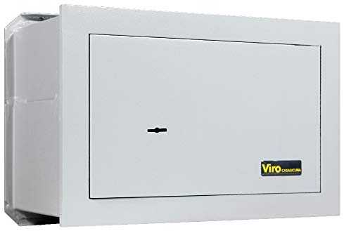 Viro | Casasicura, Cassaforte a Muro, Meccanica da Incasso, Chiusura con Chiave a Doppia Mappa, 360x240x200 mm
