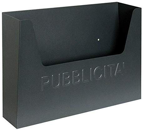 CASSETTA Porta Pubblicità Per Esterno POSTALE PUBBLICITA Cestino Giornali Offerte Per Condominio Casa In Ferro Made in Italy Grigio Antacrite