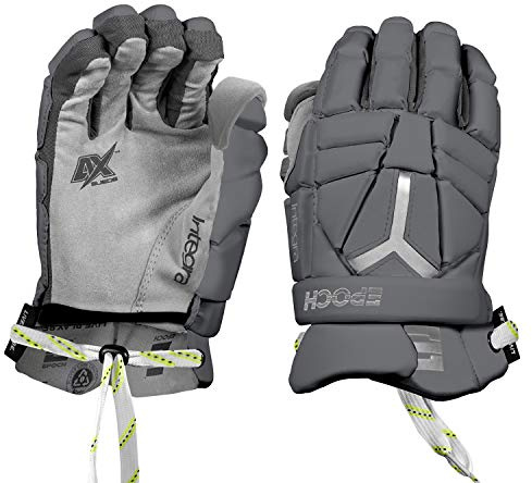 Epoch Lacrosse Integra Pro Lacrosse Unisex-Adult Sport Activity Glove for Goalies with Dual-Density Foam and Adjustable Wrist, 14, X-Large, Grey
