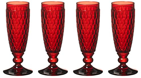 Villeroy & Boch Boston Coloured Set 4 Flute da spumante Red 11-7309-0070