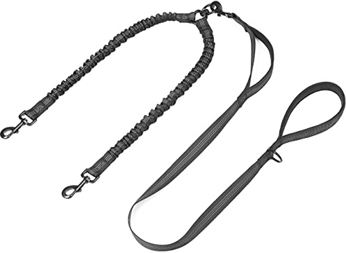 iYoPets Dog Leash for 2 Dogs, Double Dog Leash, 18~120 lbs, Black