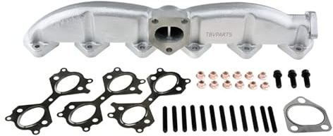 TBVPARTS Colector De Escape 325D 330D 525 530D 3.0D Colector Escape con Juego de Juntas y Tornilleria de Hierro Fundido X3 3.0D 11627788422 11622248166 18407788422
