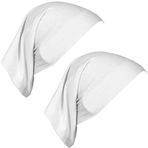 2 Packs Women Hijab Undercap Cotton Tube Cap Hijab Breathable Hijab Cap Underscarf Hijab Scarf for Women Muslim Headscarf Headwrap Black UnderCap for Hijab Underscarf Cap Hijab under caps for women