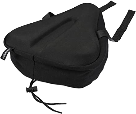 Relaxdays Fahrradsattel Überzug, gepolstert, weich, Gel Sattelbezug Fahrrad, Damen, Herren, schwarz, 1 Stück, 10041717