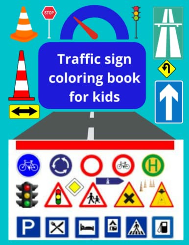 Traffic sign coloring book for kids