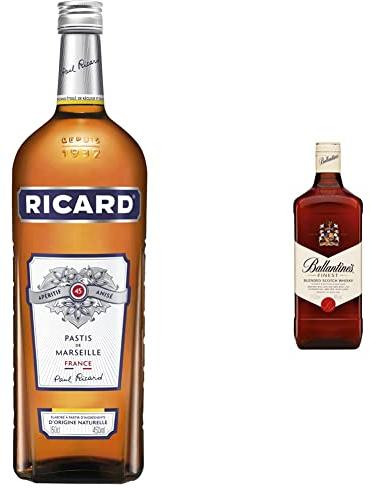 RICARD Pastis de Marseille 150cl 45% & Ballantines Bouteille en Verre Whisky 40% Not Stated Blended Scotch 1.5 L