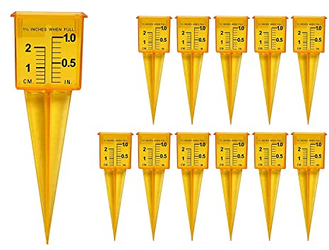 Guehroan Misuratore di pluviometro (12 pezzi), per misuratore d'acqua prato e giardino a collo