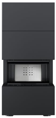 KRATKI Kamineinsatz NBC/Easy Box 7 kW Ø 160 Bausatz Black Mit Türfeder