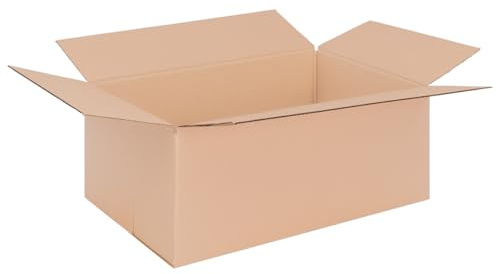 Förpackning vikbara kartonger 495 x 295 x 190 mm brun (yttermått 500 x 300 x 200 mm) KK 94 1-vågig fraktkartong för medelstora varor DHL-paket DPD GLS Hermes kartonger (100 stycken)