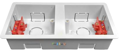 1g +1g Dry Lining Back Box 2 Gang 35mm Dual Dry Lining Plasterboard Wall Mounting Back Box 1g +1g 35mm Electrical Socket Switch Recessed Wall Pattress 35mm - 1 Back Box Pattress