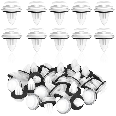 50 PCS Clip Fixation Voiture, Retenue Vehicle Clips, Rivets Plastique pour Voiture, Universels et Résistants, Clips Panneau Garniture Porte, pour Carrosserie et Intérieurs Auto