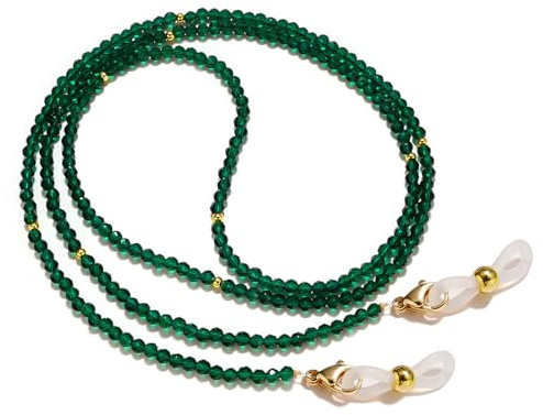 BILIONE Chaîne de lunettes en perles de cristal pour femmes et filles