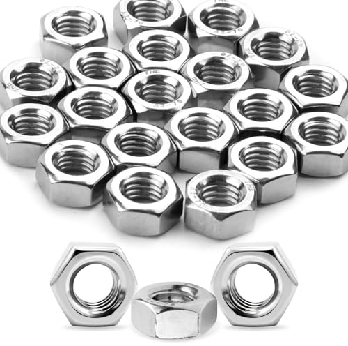 20 Pièces Ecrou M8, Écrous Inox 8mm pour Filetage d'appareil photo, Écrous Hexagonaux en Acier Inoxydable A2 304 Ecrou M8 - Écrou d'arrêt Hexagonal en Acier Inoxydable