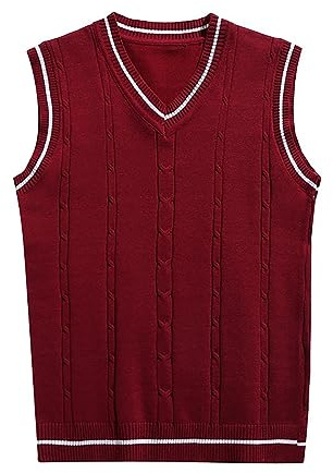 2025 Pull sans manches pour homme avec bordure rayée et col en V Grand trench pour homme
