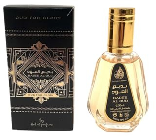 Perfume Badee Al Oud - Oud For Glory Eau de Parfum 50ml, Perfume Árabe Unisex de Larga Duración, Fragancia Oriental Amaderada con Azafrán, Oud y Pachulí, Ideal para llevar (Oud For Glory)