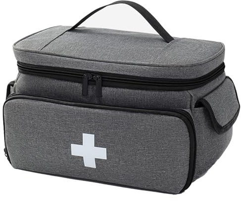Bolsa Médica De Primeros Auxilios Vacía, Bolsa De Emergencia, Bolsa De Enfermería, Organizador De Medicamentos con Varios Compartimentos Vacías para Paramédicos De EMT En Casa, Oficina B