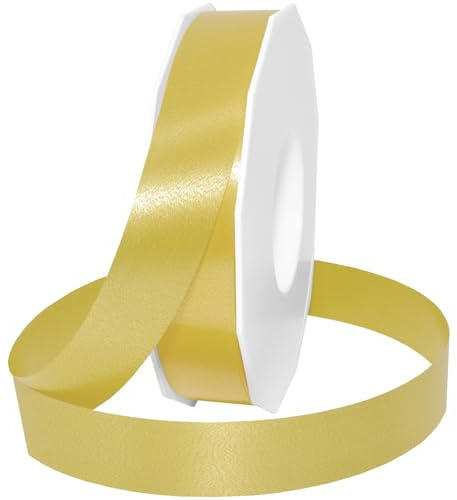 C.E. PATTBERG Cinta regalo color oro, 91 m de cinta embalar para rizar, 25 mm ancho para manualidades, decoración y envolver regalos para cualquier ocasión