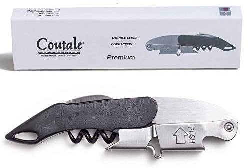 Coutale Tire-Bouchon Sommelier Premium système Double Levier Coloris Noir