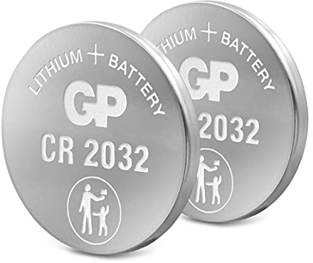 GP CR2032 C2 - Batteria al litio a bottone (3 Volt), confezione da 2 pezzi (blister da 2 pezzi)