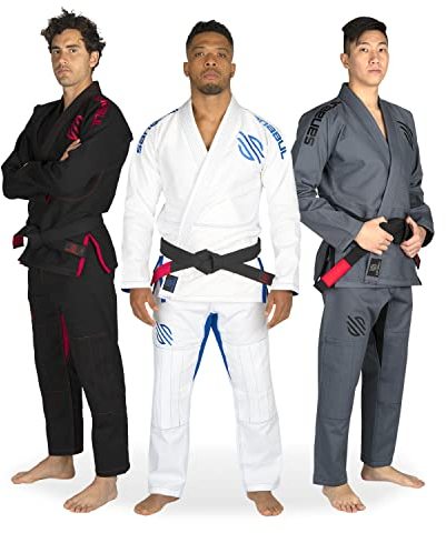 Sanabul Grundlagen V.2 Ultraleichtes vorgeschrumpftes BJJ Jiu Jitsu Gi (A1, Weiß) Siehe Spezielle Größenanleitung