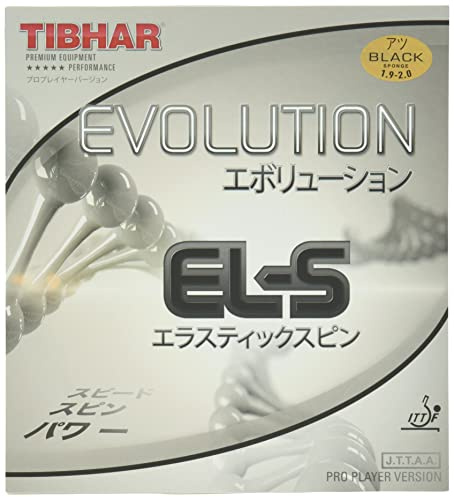 TIBHAR Evolution El-S Table Tennis Rubber (Black, 2,1-2,2 Mm)