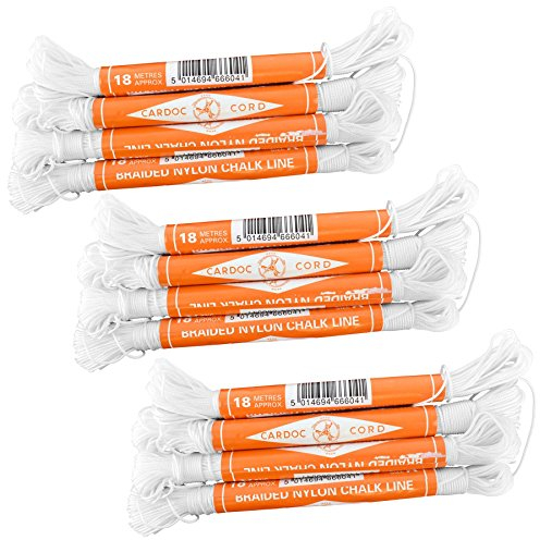 Cardoc Cord Braided Nylon Chalk Brick Line Size A 18m Building (12 Pack) TE239
