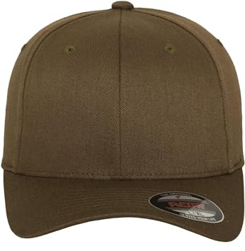 Flexfit Unisex Wooly Combed Baseballkappe, XXL, olive