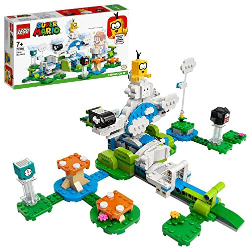 LEGO 71389 Super Mario Lakitu Sky World Expansion Set, Collectible Buildable Game Toy with Fuzzy & Bullet Bill Figures Gifts for Girls and Boys