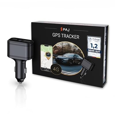 PAJ GPS USB Finder 4G - Mini Tracker für Autos, Fahrzeuge & LKW's - Stromversorgung über Zigarettenanzünder - Sender - Weltweite Live-Ortung per App, Alarmbenachrichtigungen & Fahrtenbuch