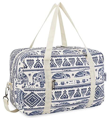 Narwey 20L Ryanair Handgepäck 40x30x20, Klein Sporttasche Faltbare Reisetasche Handgepäck Tasche Flugzeug für Damen, Travel Bag Weekender Herren (Elefant(mit Schultergurt))