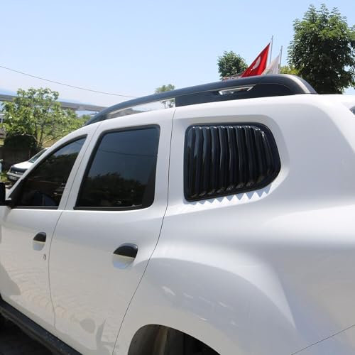 FIT[2018-2022] Compatible for DACIA DUSTER ABS PLASTIC REAR QUARTER PANEL VENT- GLOSS BLACK 2 PIECES