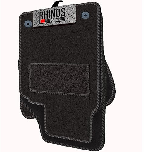 TAILORED FOR KIA PICANTO (2018 ONWARDS) - FULL SET OF LUXURY INTERIOR FLOOR CARPET CAR MATS - BLACK MAT + BLACK EDGING