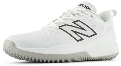 New Balance Women's Fresh Foam Velo V4 Turf-Trainer Softball Shoe, White/Black, 11 M