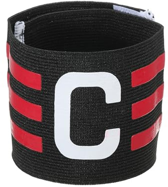 PATIKIL Ajustable Elástico Fútbol Capitán Brazalete Banda Negro Rosa Rojo | para Exterior Fútbol Entrenamiento Equipo, Capitán Brazalete