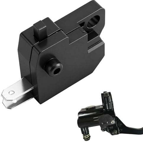 Interruttore freno per moto, destro, universale, per moto, a cilindro principale, per freni idraulici, compatibile con Honda Suzuki Yamaha (destra)