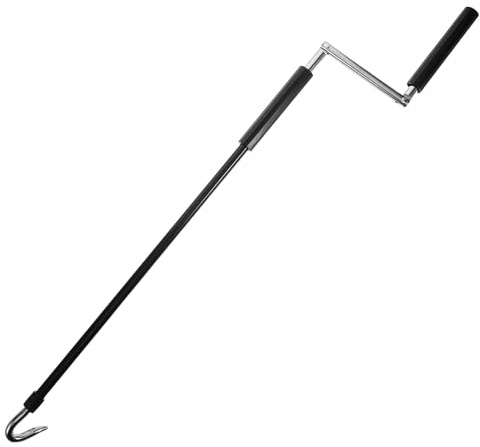 Mikikit Manovella per Tende da Sole Nera in Plastica e Metallo, Resistente e Facile da Usare, Accessorio per Tende da Sole da Esterno e Coperture per Finestre