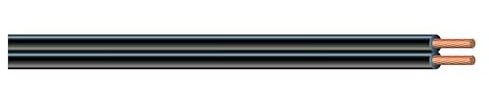 Woods Southwire 55681821 25-Feet 16-Gauge 2 Conductor 16/2 Type SPT-2 Lamp Service Parallel Cord with Thermoplastic Insulation; Black