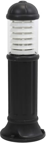 DOPO LIGHTING - Baliza SAURO negro portalámpara E27 exterior IP55 (H.80cm). Baliza para iluminar caminos y zonas de paso en jardines y patios.