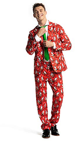 U LOOK UGLY TODAY unisex - vuxen Christmas Suit Party Mens Funny Novelty Xmas Jacket Costume Smoking