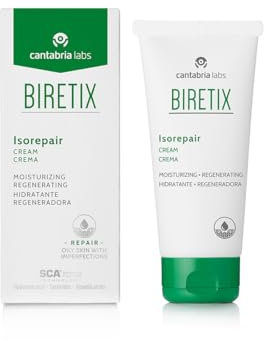 Cantabria Labs Biretix Crema Isorepair, 50 Ml- Hidrata y repara la función barrera de pieles sensibilizadas por tratamientos con retinoides, 50 ML